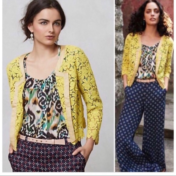 yellow lace jacket